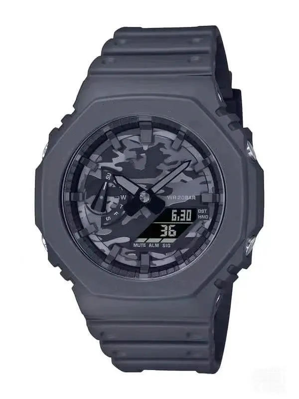 Men's Sports Quartz Digital GA-2100 Watch Full Function World Time LED Dual Display High Quality Special