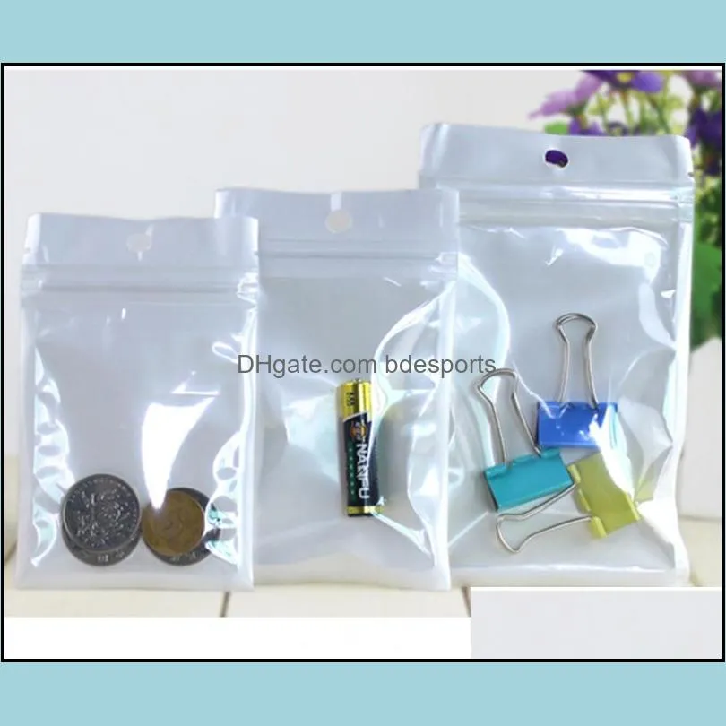 clearwhite pearl plastic poly opp packing zippers retail packages mylar bags jewelry food pvc plastic bag many size available