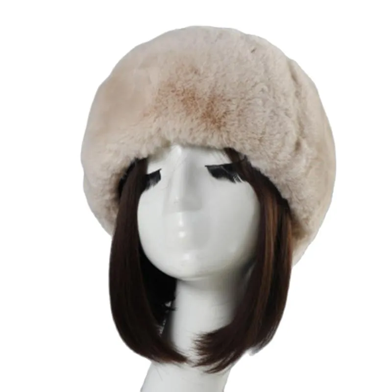 Berets Winter Women Женщины из искусственного меха теплый мягкий пушистый женский сплошной шляп бомбардировщиков для девочек 2022berets beretsberets