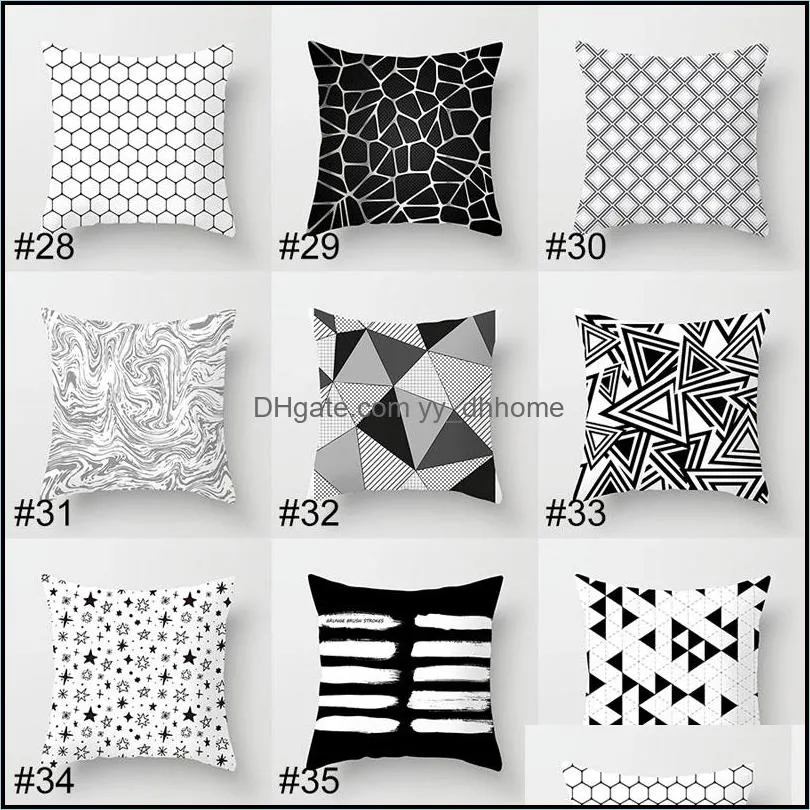 modern minimalist abstract geometric pillow case home sofa decor single side print cushion covers car office soft pillow case dh1405