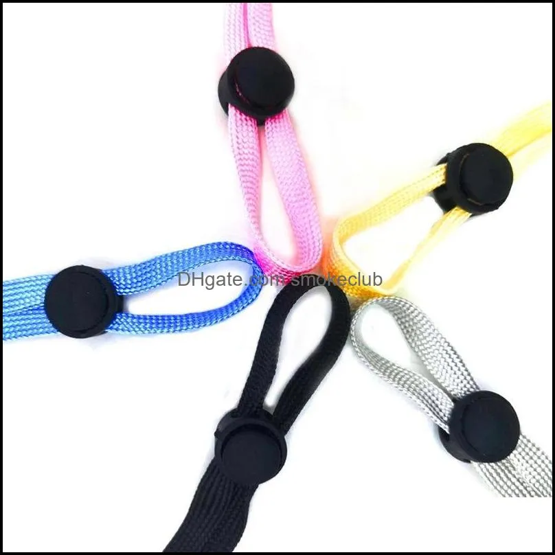 Face Mask Lanyards Adjustable Strap With Clips 65cm Child Adult Anti-lost Leash Pink Blue Black 1846 V2