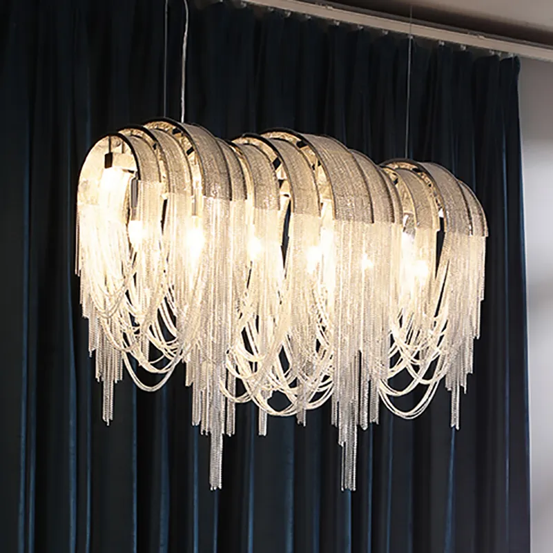 new modern Designer LED Chandelier lamps Hand made stainless steel sheet chandelier lamp for living room / bedroom home deor lighting