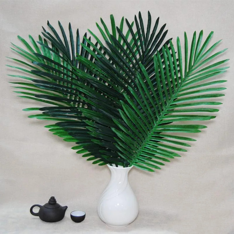 Decorative Flowers & Wreaths Artificial Plants Palm Tree Leaves DIY Floral Arrangement Accessory Tropical Home Wedding Decor Green Leaf Bran