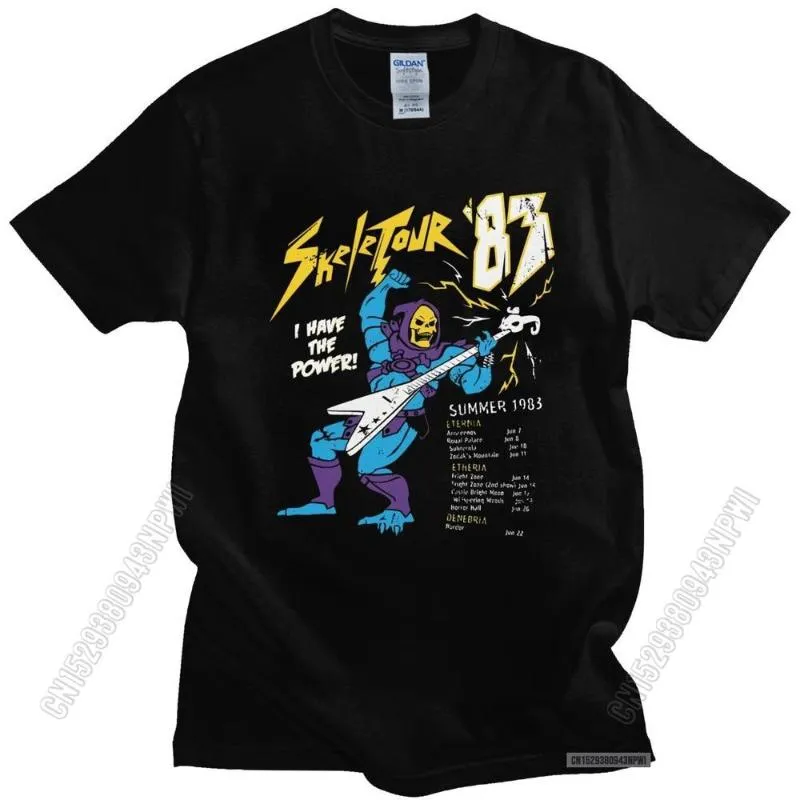 T-shirts He-Man och Masters of Universe T-shirt Män O-Neck Vintage Skeletour 83 Casual Tshirt Cotton Tee Shirt Merchandise