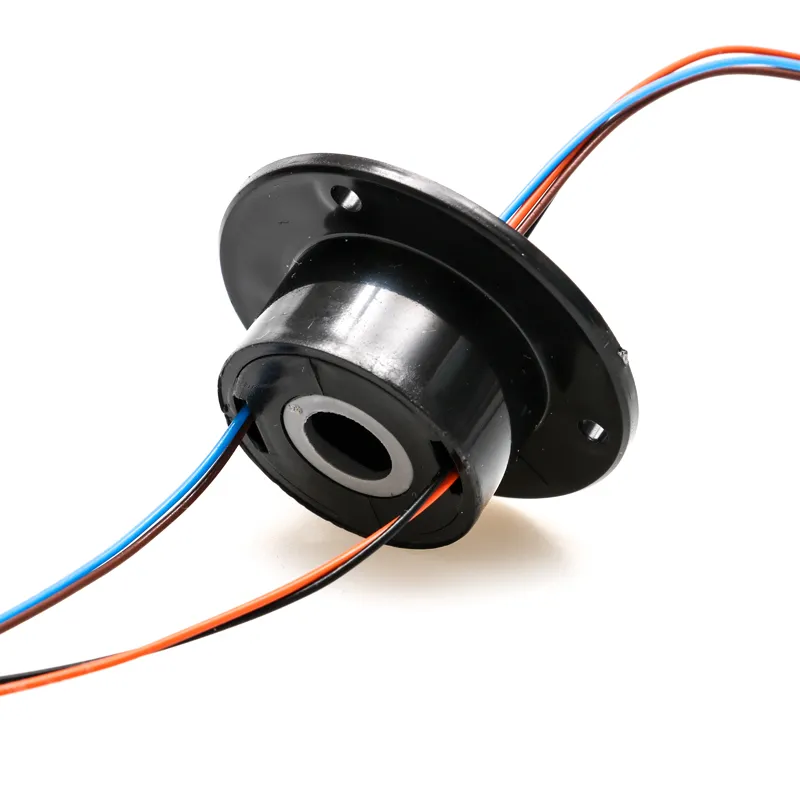 1 STK Mini Through Hole Dia.10mm Hollow Slipring 4CH 2A Elektrisk uppsamlingsslipring 360ﾰ Roterande ledkontakt för DIY LED-ljusövervakning Gimbal PTZ