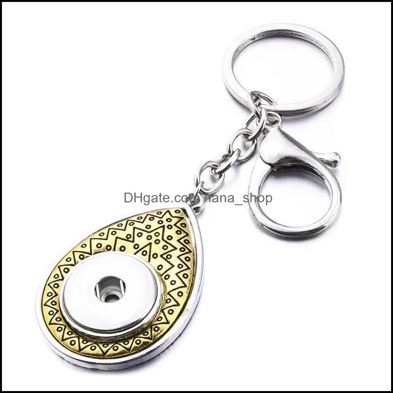 Heart Snap Button Jewelry Simple 18MM Snap Button Keychains Key Rings Keyring for Women Men Ginger snaps Jewelry