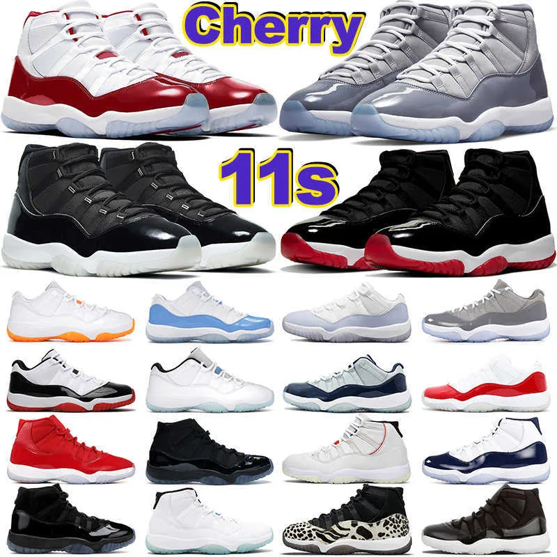 Heren 11 Basketbalschoenen 11s Cherry Cool Grey Bred Concord Jubilee 25th Anniversary Low 72-10 Pure Violet Heren Dames Outdoor Trainers Sport