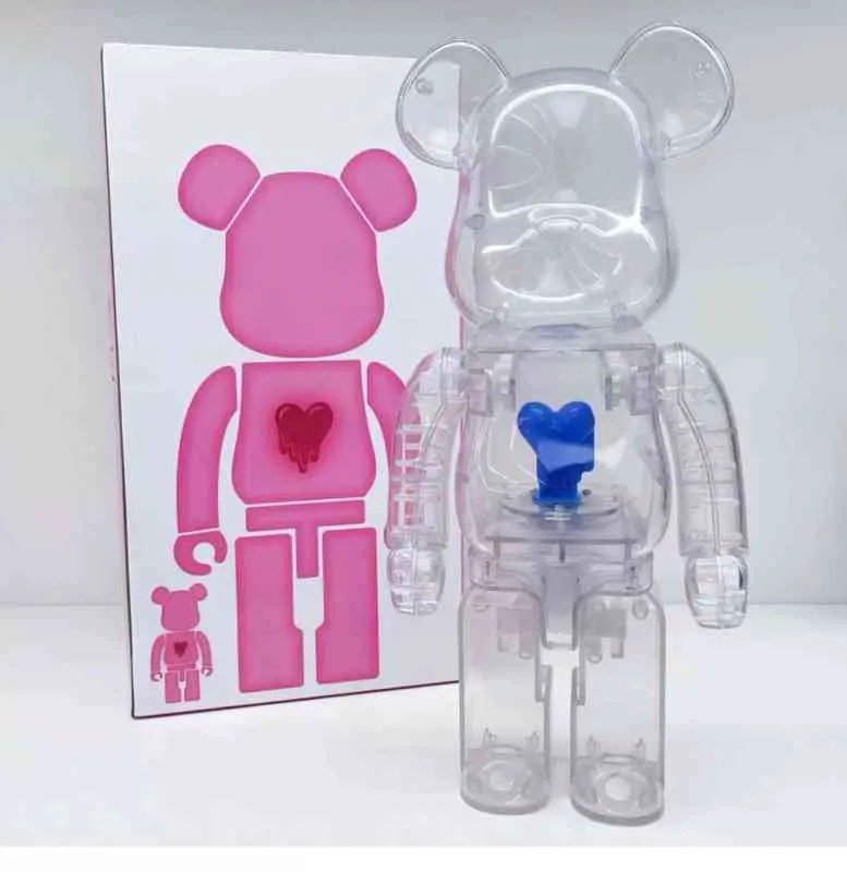 Новые продажи Bearbricklys 400% 28см растворение сердца красное сердце красочные сердца PVC действие фигурки моделей игрушки рождественские подарки новые AA220323