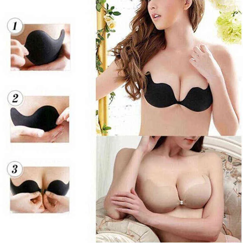 Donne Sexy Reggiseno Invisibile Femmina Push Up Sile Mango Reggiseno Auto  Adesivo Senza Cucitura Senza Spalline Tette Appiccicose Reggiseno Adesivo  L220726 Da 13,5 €