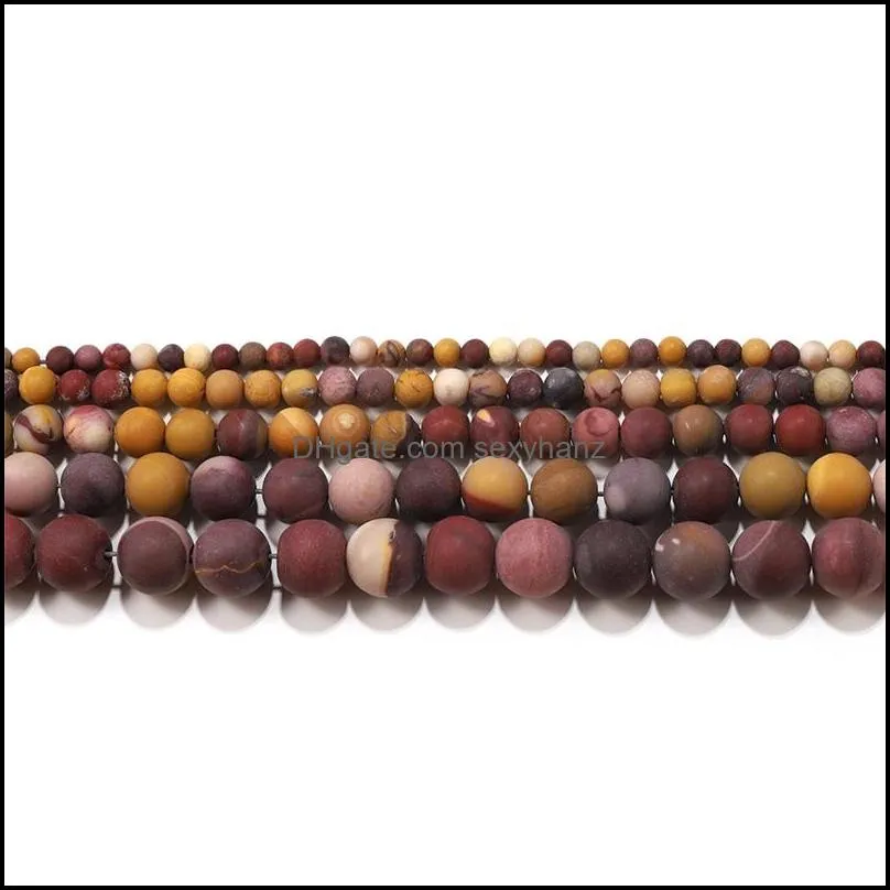 Matte Mookaite Jasper Round Beads, 6mm 8mm 10mm Wholesale Gemstone Beads,15.5inch,Full Strand ,Hole 1mm 851 Q2