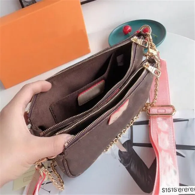 Multi Pochette Dames Crossbody Schoudertas Hoogwaardige Lederen Draagtas Met Reliëf, Kettingriem En Portemonnee Originele Designerstijl Van 12,43 € | DHgate