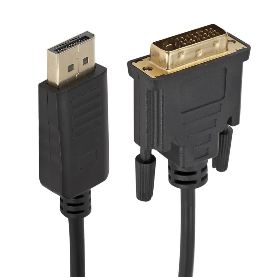 Adattatore Cavo DisplayPort A DVI-D 24+1 (1,8 Metri) - Per Collegare Monitor, PC, Laptop, Proiettori