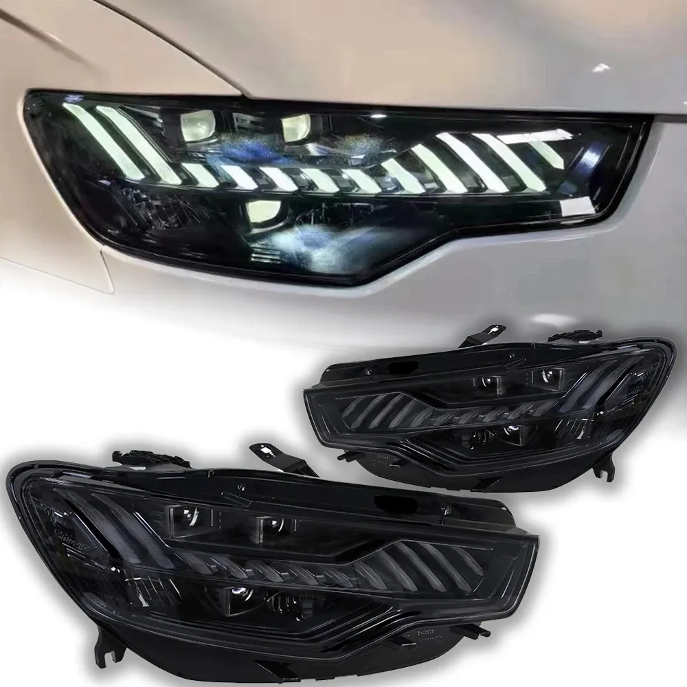 Acessórios do carro lâmpada de cabeça para audi a6 faróis 2012-20 15 atualização a7 design led farol drl dinâmico singal alto baixo feixe