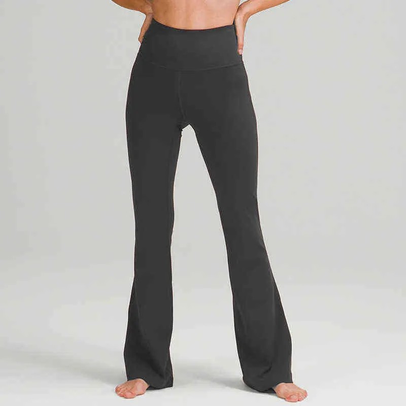 Womens High Waist Flare Flared Black Yoga Pants Super Stretchy