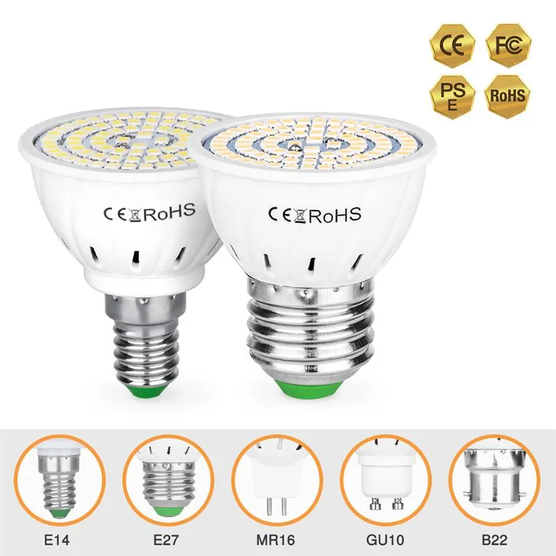 Bulbs E14 E27 B22 GU10 LED Bulb Lights Corn 48LEDs 60LEDs 80LEDs Warm White / Cool Spotlight Lamp 220V SMD 2835 Lampada Lighting