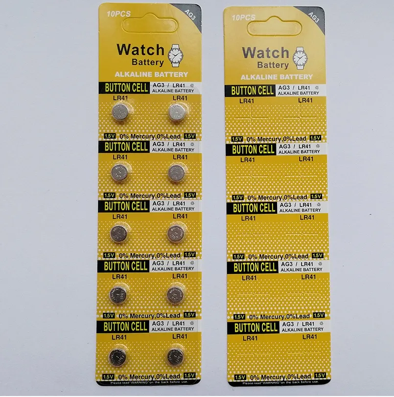 Of 100 Super Power AG3 LR41 Alkaline Coin Cell Mah 1.5V From Eastred