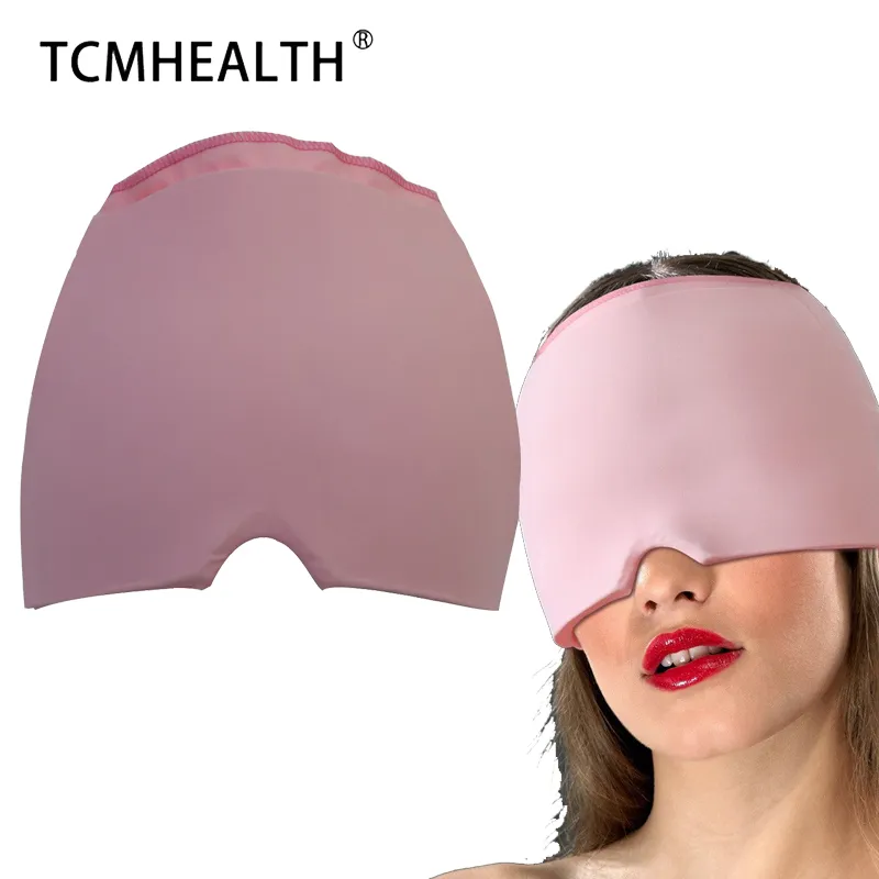 Soulagement des maux de tête Thérapie par le froid Compresse Couvre-chef Sac de glace confortable et extensible Masque pour les yeux Soulagement Soins de physiothérapie