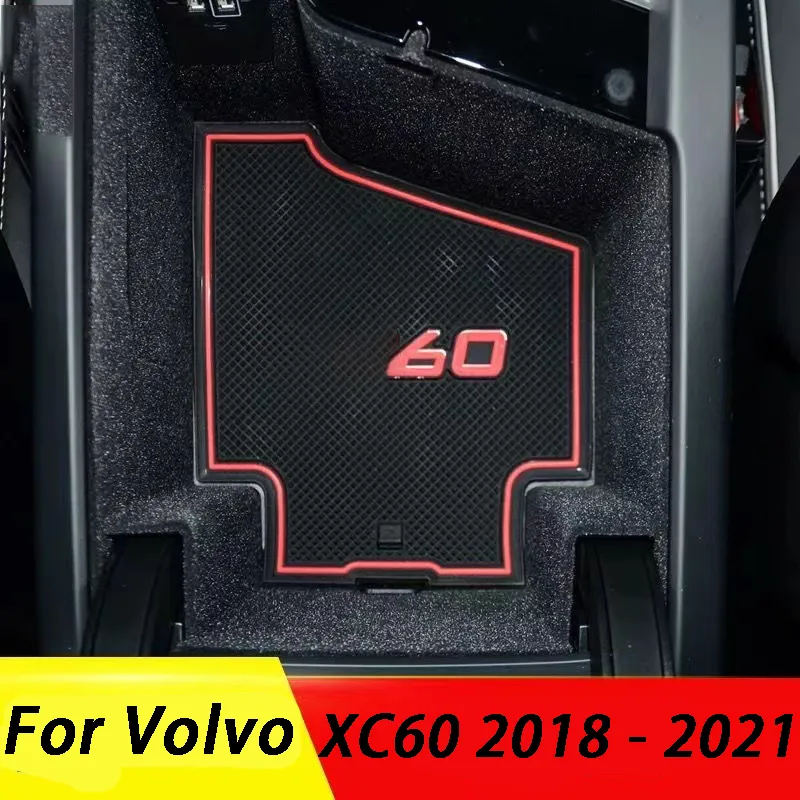 Fit Car Door Slot Pad Pad Water Copo Titular Decorativo Adesivo Centro Console Protection Pad para Volvo XC60 XC-60 2018 2019 2020 2021