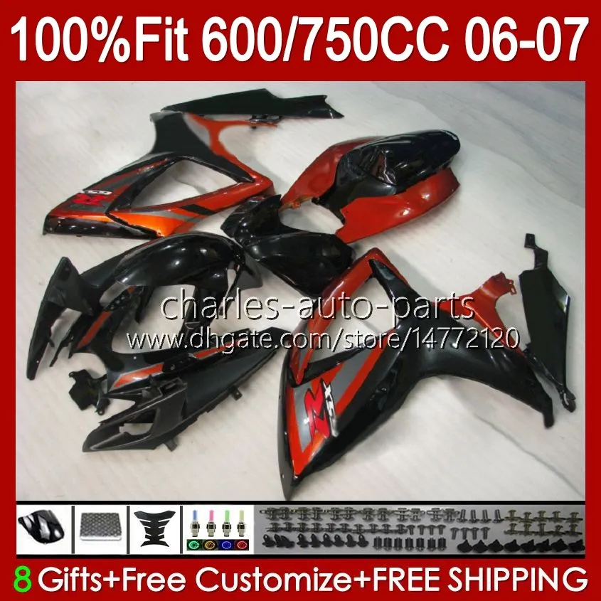 OEM Body For SUZUKI GSXR 600 GSXR750 K6 GSX R750 06 07 Bodywork 130No