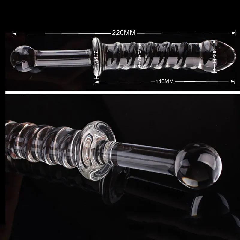 hh0151 Realistic Sensual Glass Anal Dildo (2)