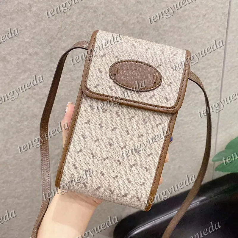 Modeontwerper telefoon zakjes mini schoudertassen mini portemonnee kaarthouder zak hoogwaardige lederen mobiele cosmetische tas munt portemonnee