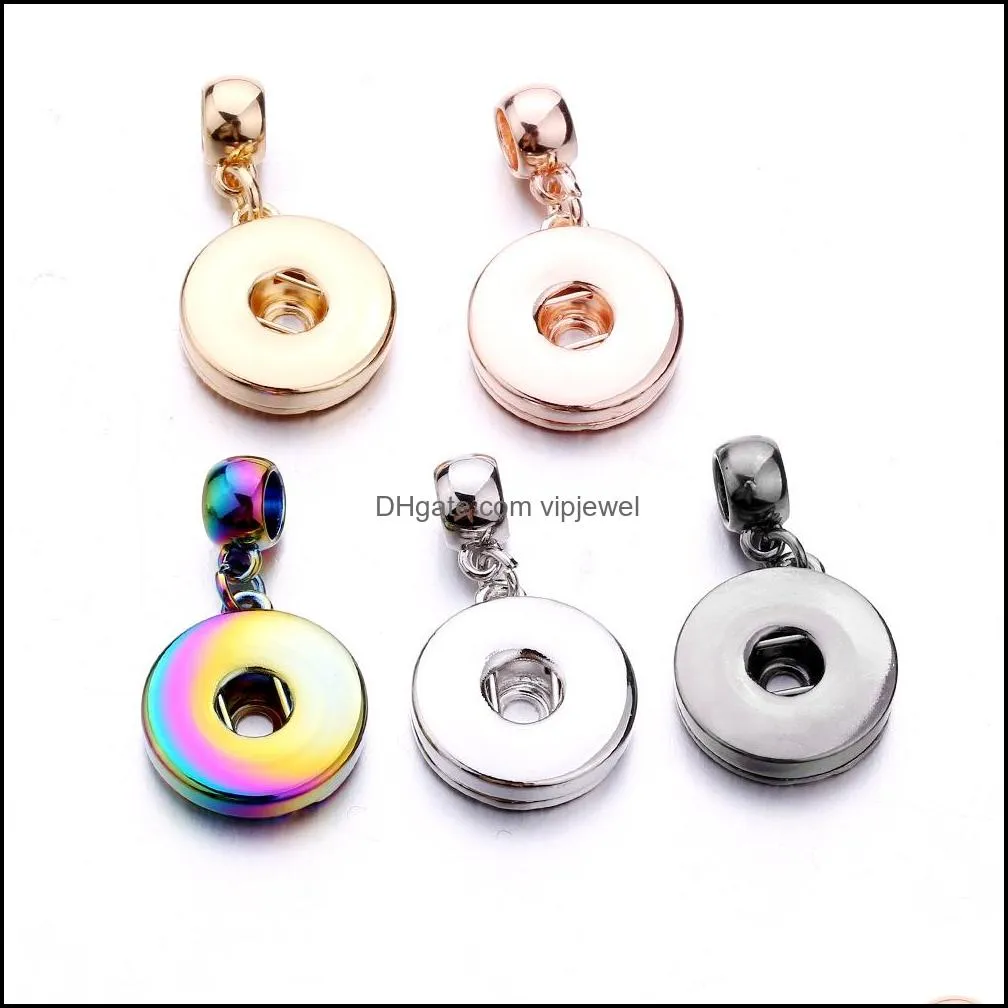 سحر المجوهرات نتائج المكونات Sier Gold Metal 18mm Ginger Snap Bunge Bendant for DIY Snaps Buttons Ngl DHZJ6