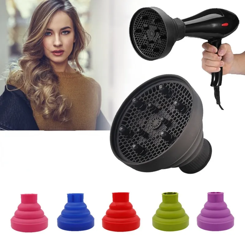 Adatto 4-4.8 cm Universale Arricciatura Dei Capelli Diffusore Copertura Diffusore Disco Asciugacapelli Ricci Asciugatura Ventilatore Strumento Per Lo Styling Dei Capelli Accessori nave veloce