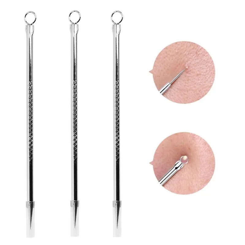 Blackhead Comedone Acne puistje Blemish extractor remover roestvrijstalen naalden verwijder gereedschap gezicht huidverzorging poriereiniger