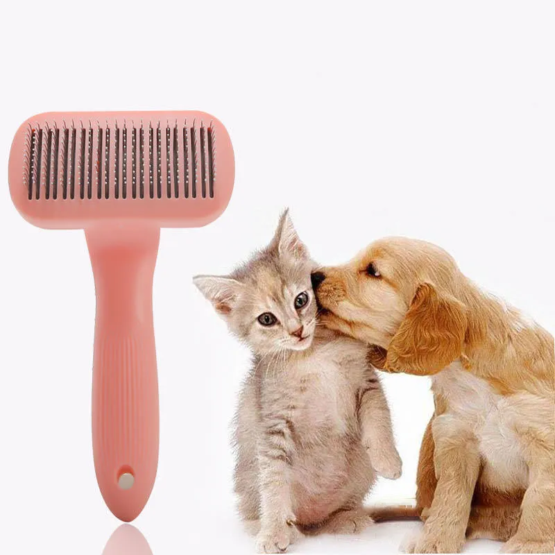 Facile à enlever les cheveux Chien Toilettage Brosse À Décaper Poils D'animaux Groomings Râteau Chiens Fil Slicker Peigne Brosse