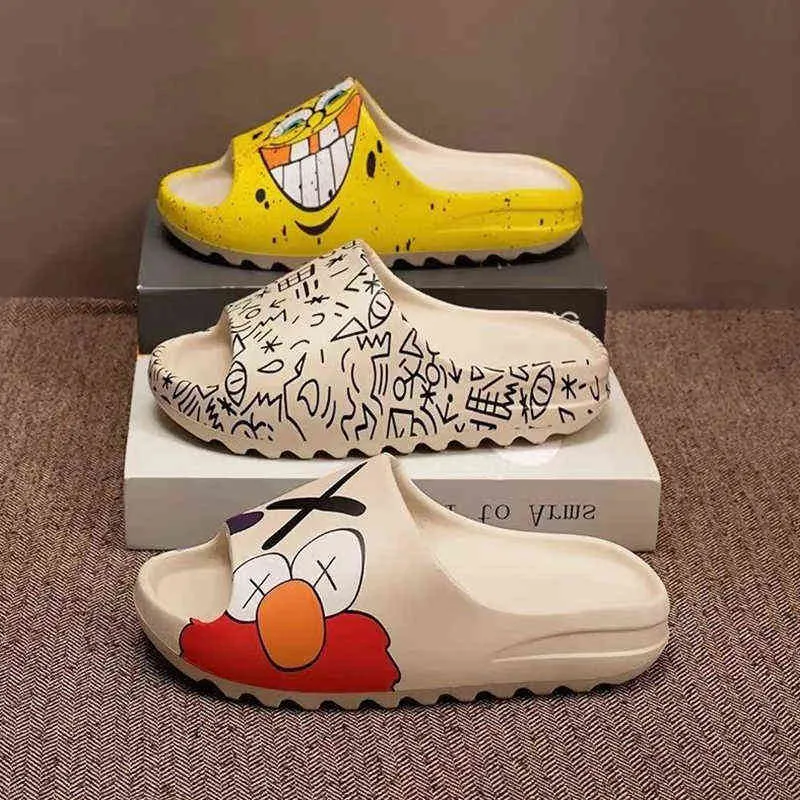 2022 Summer House Cartoon Homer Simpson Slippers For Couples Thick Fashionable Printed Flip Flops With Platform For Men And Women Outdoor Sandals From Selead1854 11.21 DHgate.Com