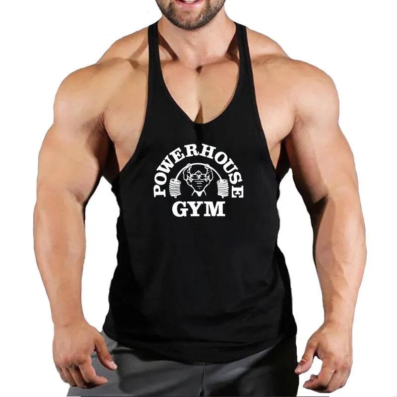 Herrtankstoppar ankomster kroppsbyggande stränger topp gym ärmlösa skjorta män fitness väst singlet sportkläder träning tanktopmen's