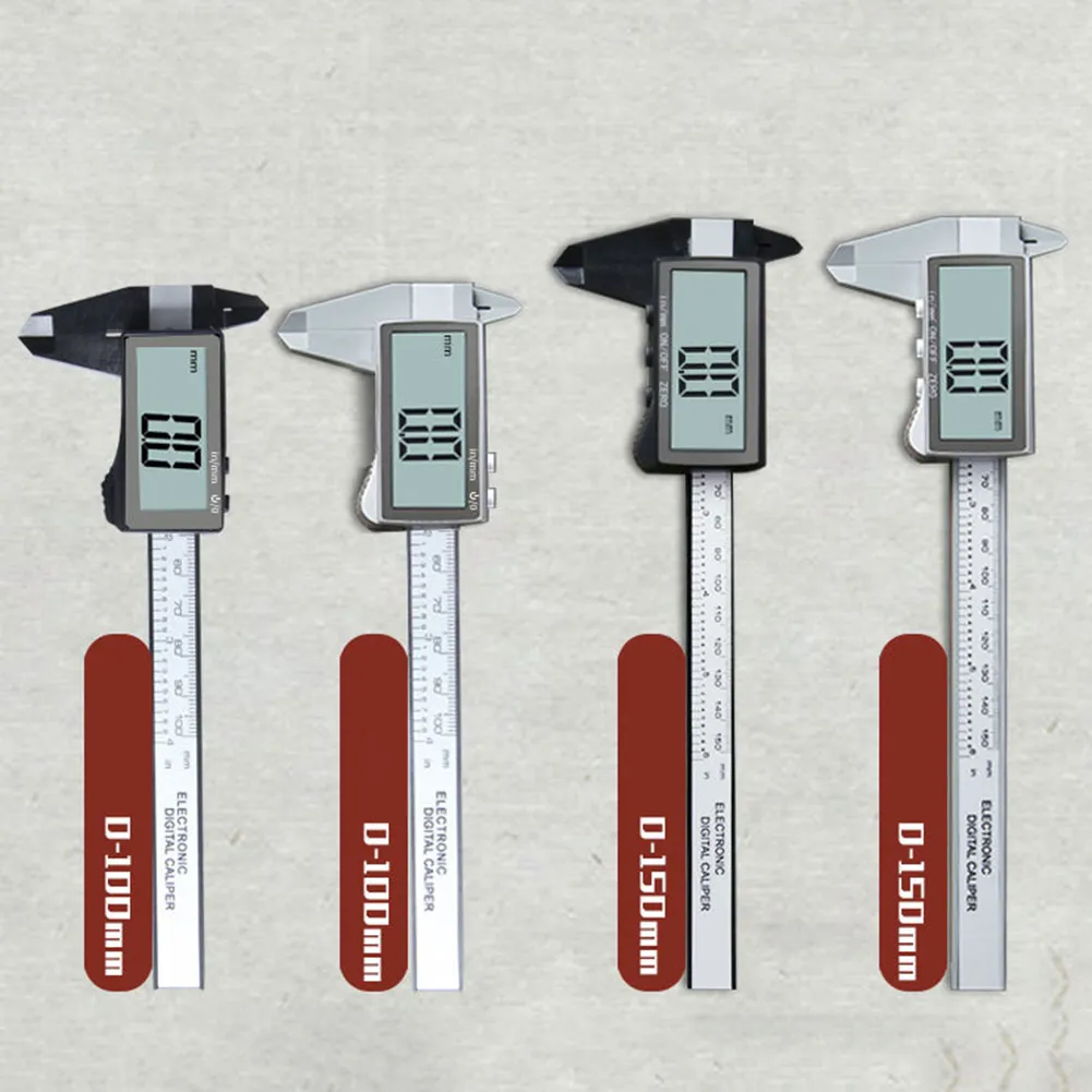 100/150mm صغيرة ماطفة رقمية رقمية متري الإمبراطورية الكامل أداة قياس الشاشة