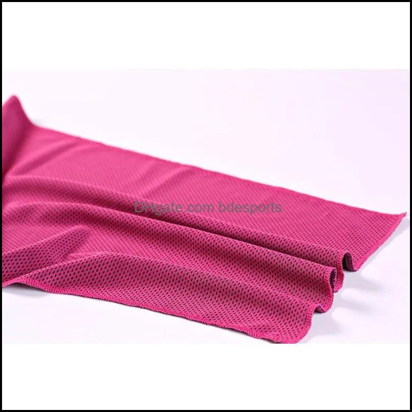 30*90cm Double Layer Ice Cool Towel Running Jogging Gym Chilly Pad Instant Cooling Outdoor Sports Quick Dray Soft Breathable Cooling