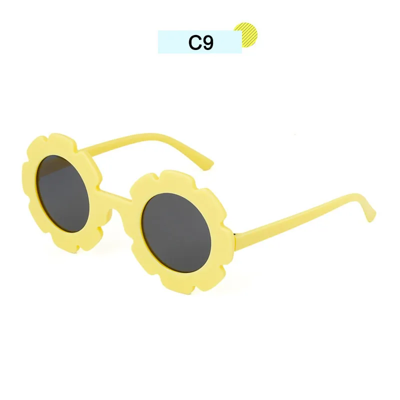 Fashion Girls Boys flowers Sunglasses Children Grind flower circular frame Sunglasses Kids UV400 Beach Sun Goggles A88622674