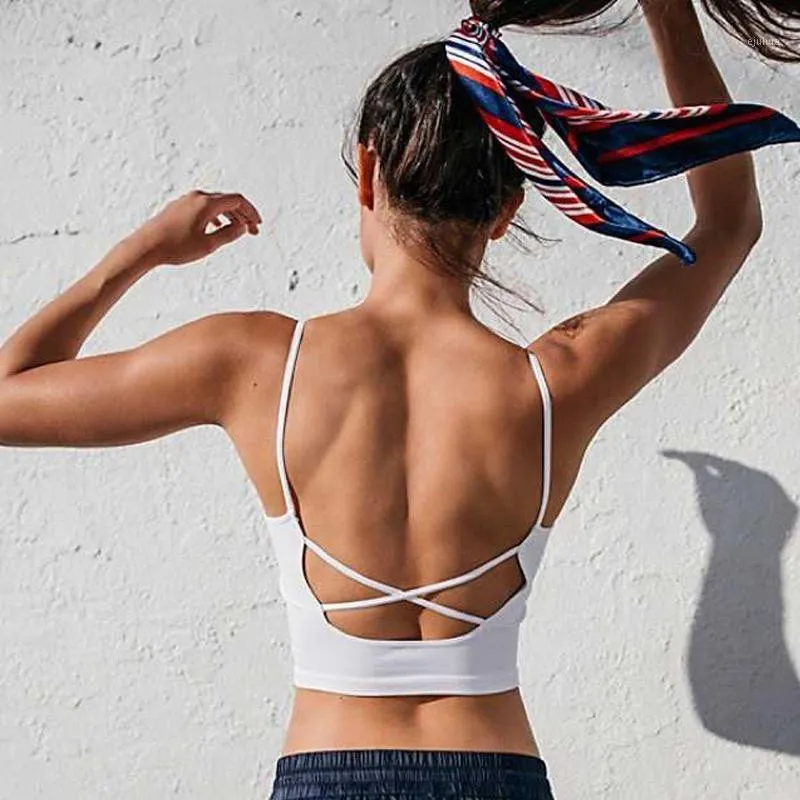 As mulheres de sutiãs esportes empurram fitness sexy yoga tops feminino gym runing treinamento tanque de dança plus tamanho colete