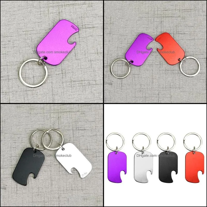 Dog Tag Opener Aluminum Alloy Military Pet Dog ID Card Tags with Opener Portable Small Beer Bottle Opener RRA12066