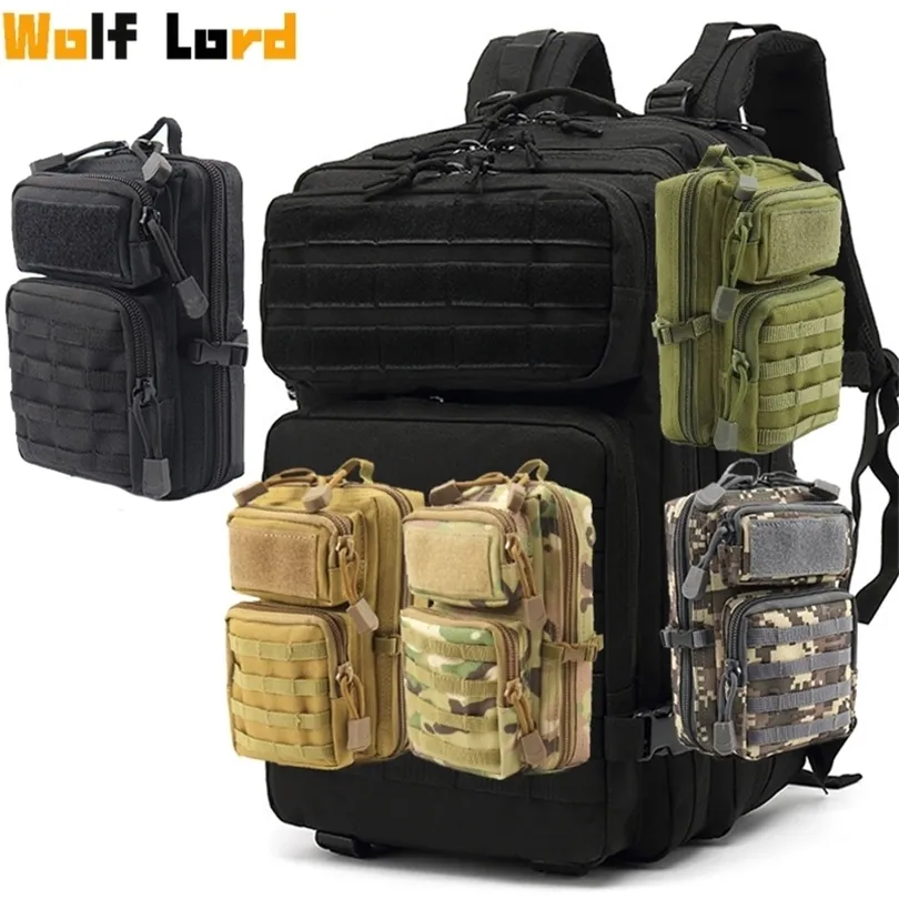 Männer Taktische Tasche Molle Armee Taille S Sport Handtasche Pack EDC Schlüssel Telefon Halter Militärische Reise Camping Jagd 220721