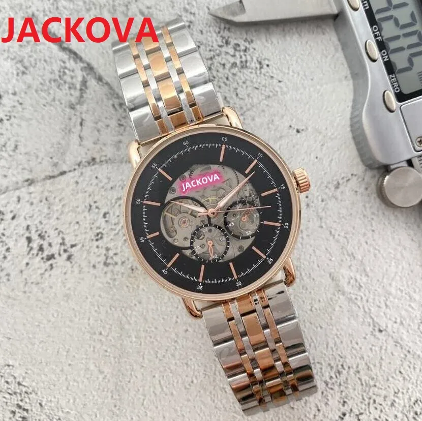 Top Brand Hollow Skeleton Men Watch 40mm Maquinaria automática Top Calendario deportivo de alta calidad 2813 Movimiento zafiro espejo plegable buck relojes de pulsera impermeables