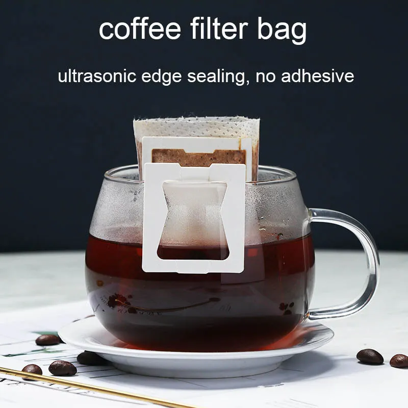 Kaffefilter väska engångs vikbar förtjockad kaffefilter icke-vävt tyg handgjorda kaffeverktyg te lak juice perkolator silar papper filter zl0951