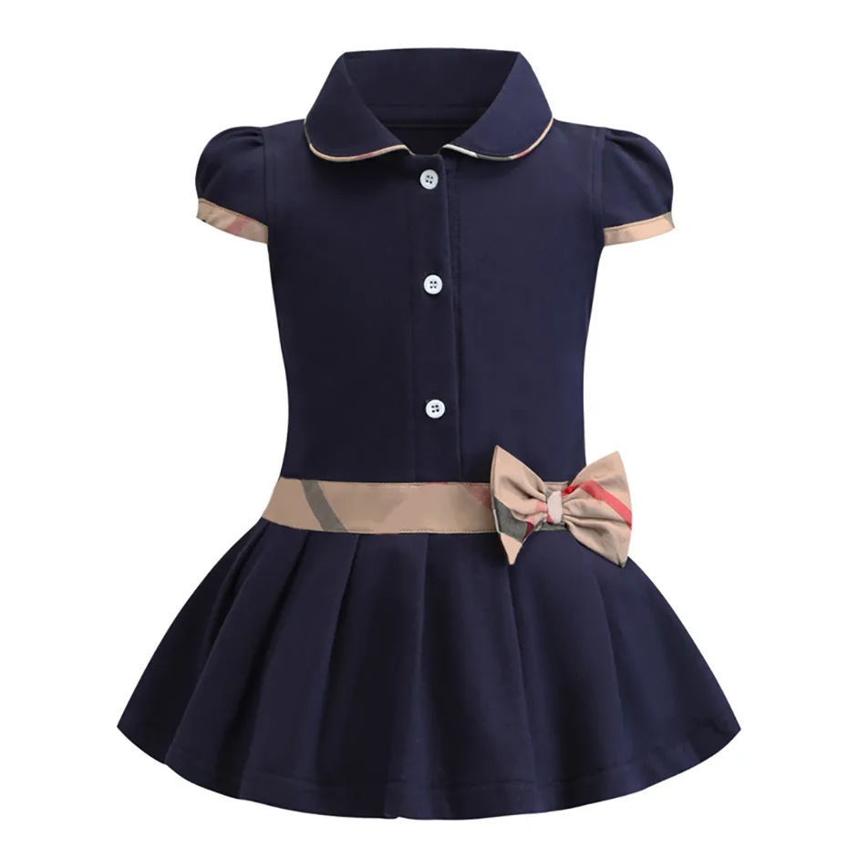 2022 Cotton Style Short New Sleeve Girls Dress Princess Party Casual Wear Kids Clothing Childres's Wear Summer 2-6 Years