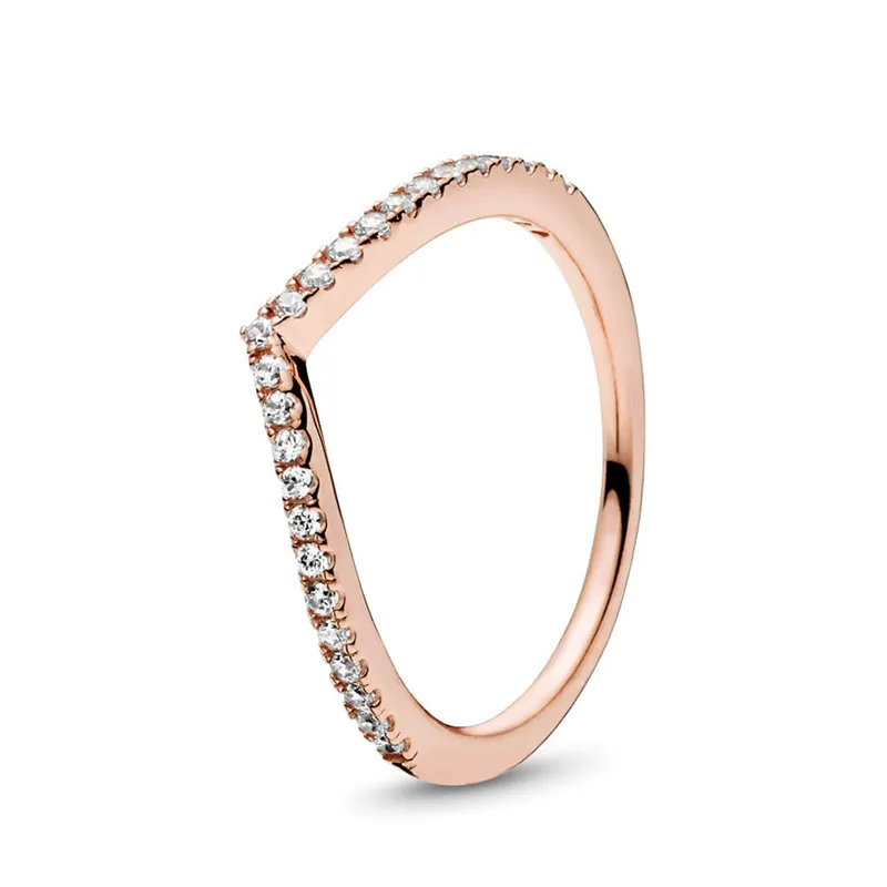 Designerringe für Frauen Sterling Sier billige Roségold Fit Dünne Finger Ringe Stapelbare Party Runde Ringe Frauen Original Schmuckgeschenke