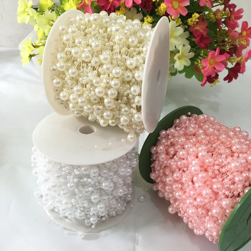 Décorations de mariage chaîne perles perles perles fête décoration fleurs fleurs imitation colorée