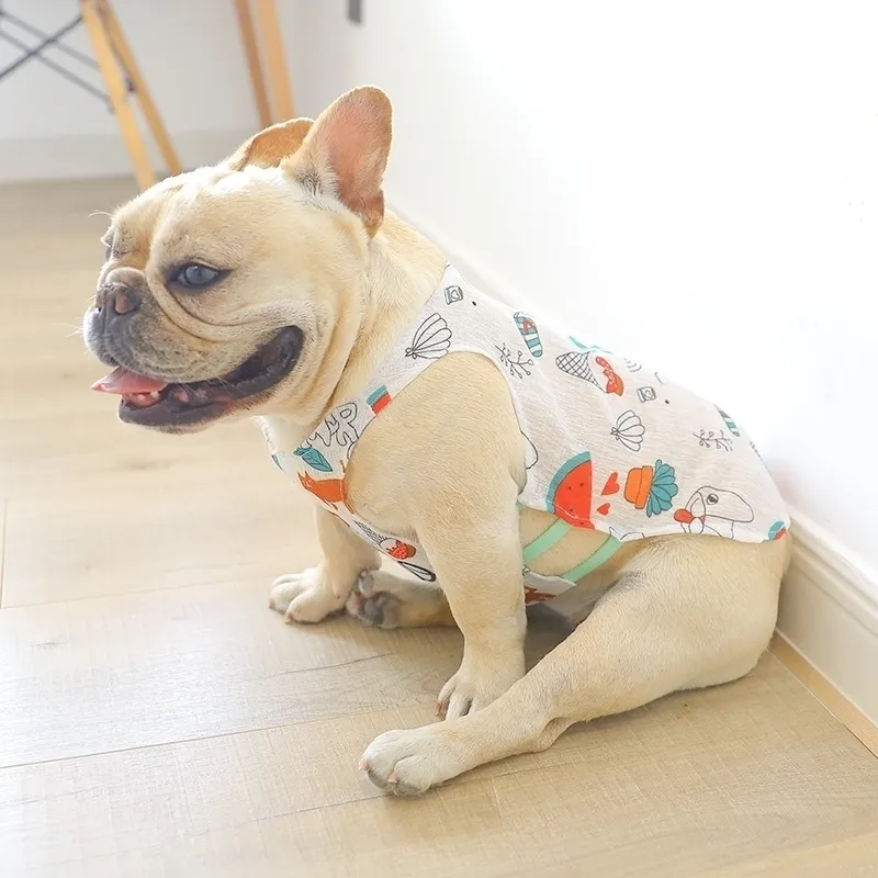 Mode Franse bulldog kledingontwerpster Japans xxxs hond voor pitbulls zomer cool huisdier s kleine vest y200917