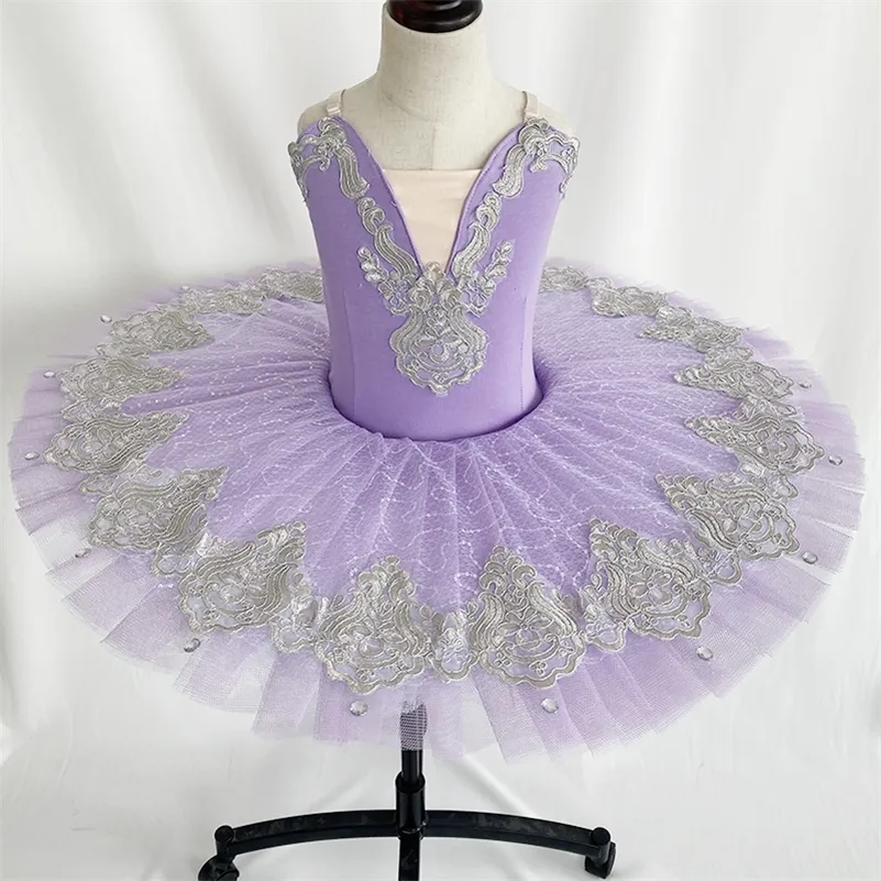 Fantasia de Balé Profissional Bailarina Clássica Balé Tutu Para Criança Criança Menina Adulto Princesa Panqueca Tutu Dança Balé Vestido Menina 220808