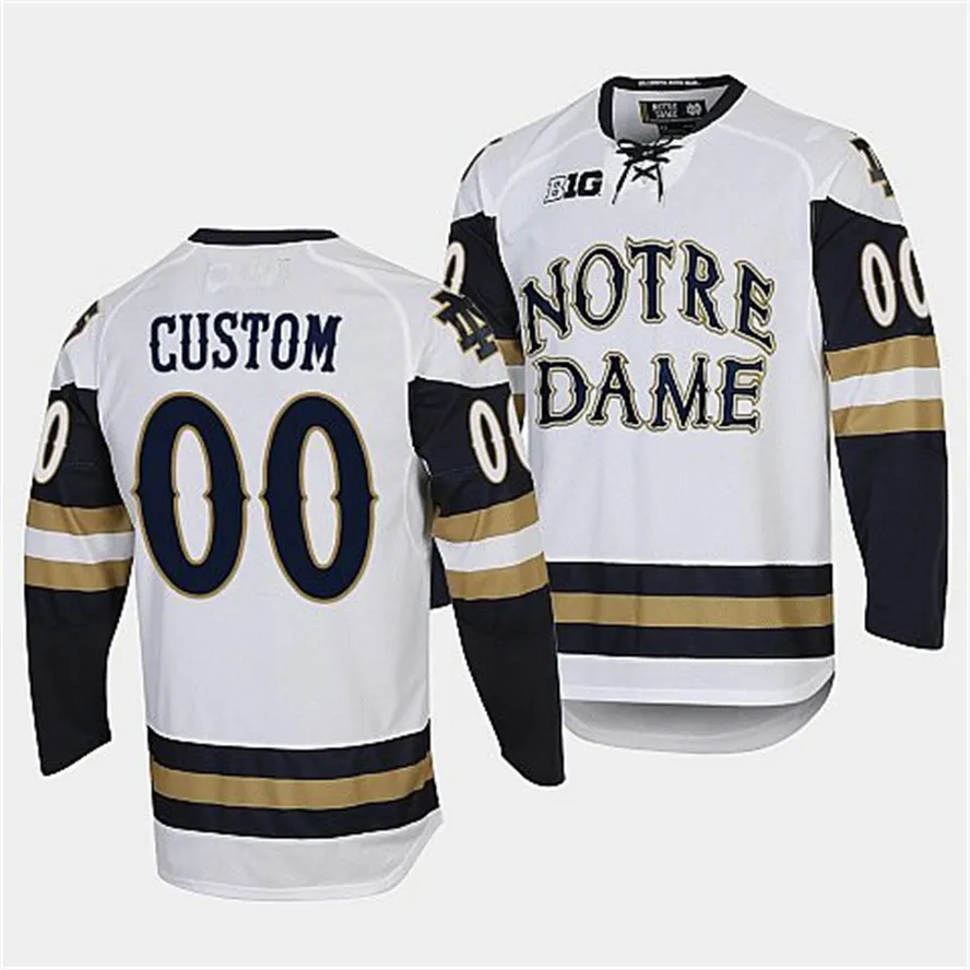 DHgate Custom ND College Hockey Jersey 2024 Season Jake Evans Cal Petersen Steven Fogarty Anders Lee Robbie Russo Bryan Rust Stitched ICE Jerseys NDF Jersey NCAA Sports Outdoors