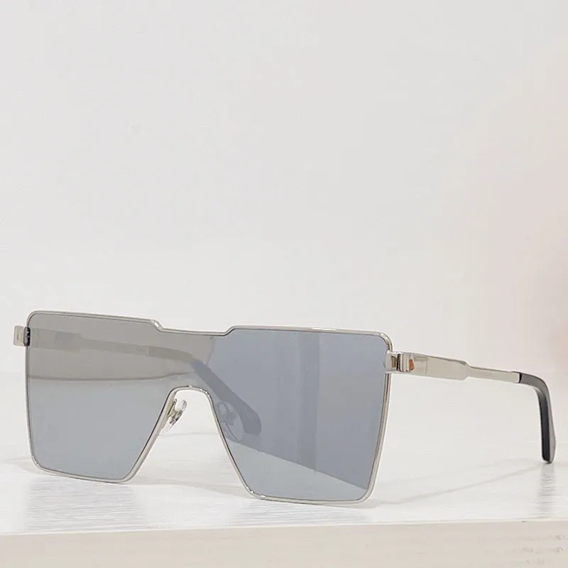 Gafas de sol Cyclone Modelo Z1700U Diseñador Nueva moda Diseño de una pieza de metal estéreo clásico Lentes plateadas para hombres y mujeres adornadas con caja de cinturón de diamantes