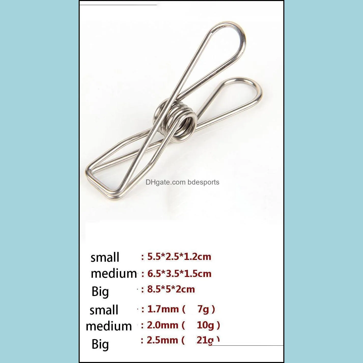 Multifunction Spring Clothes Clips Stainless Steel Pegs For Socks Photos Hang Rack Parts Portable Bathroom Han jllIUl mx_home