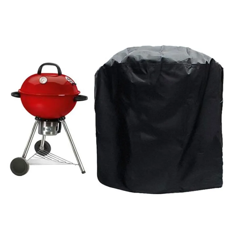 Outdoor BBQ Grill Cover Black waterdichte zware barbecue grillhoezen Weber Barbacoa Anti Dust Rain Gas Charcoal Electric 220510