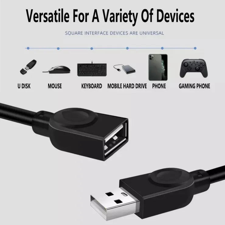 Кабель USB удлинения данных Удлинительного кабеля для самок A/F Полный медный ядром 2.0