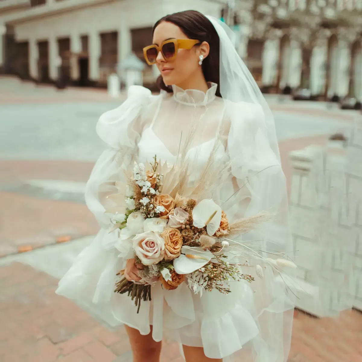 Short organza wedding dress new arrivals